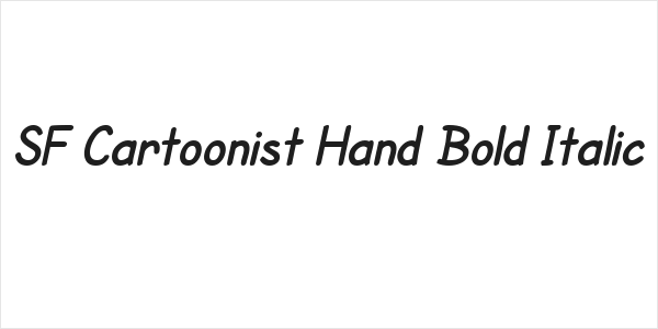 SF Cartoonist Hand Bold Italic Logo