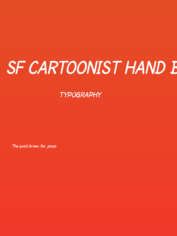 SF Cartoonist Hand Bold Italic Poster