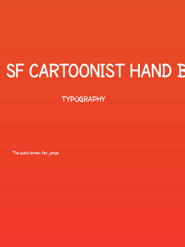 SF Cartoonist Hand Bold Poster