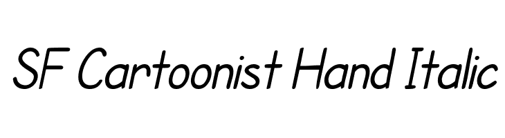 SF Cartoonist Hand Italic Font