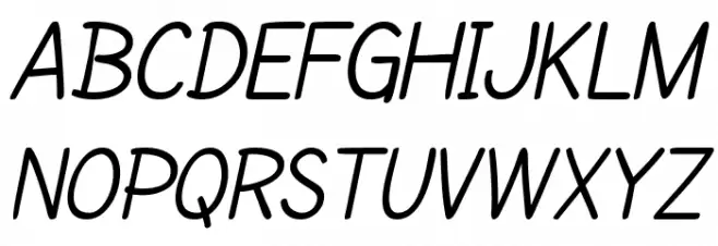 SF Cartoonist Hand Italic फ़ॉन्ट अपरकेस