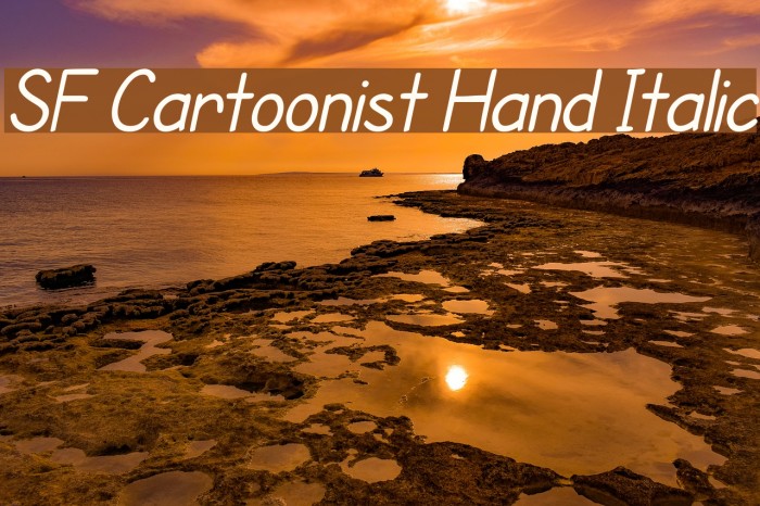 SF Cartoonist Hand Italic Font examples