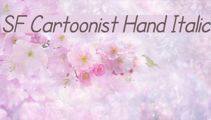 SF Cartoonist Hand Italic Font examples
