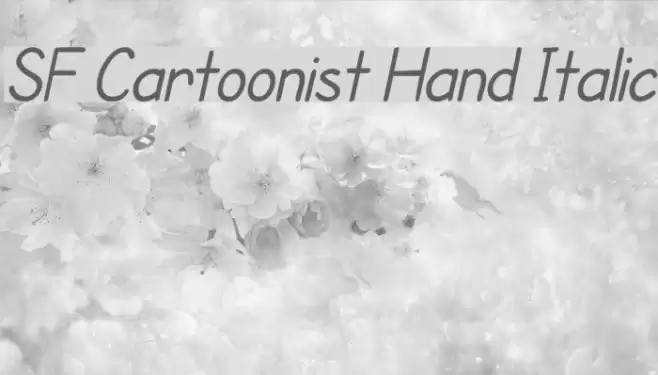 SF Cartoonist Hand Italic Caratteri examples