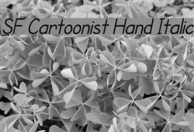 SF Cartoonist Hand Italic Caratteri examples