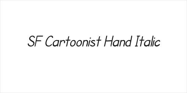 SF Cartoonist Hand Italic Logo