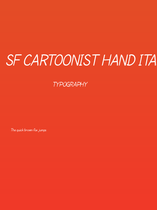 SF Cartoonist Hand Italic Poster