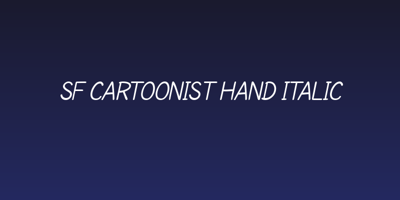 SF Cartoonist Hand Italic Social Header