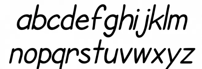 SF Cartoonist Hand Italic Caratteri MINUSCOLO