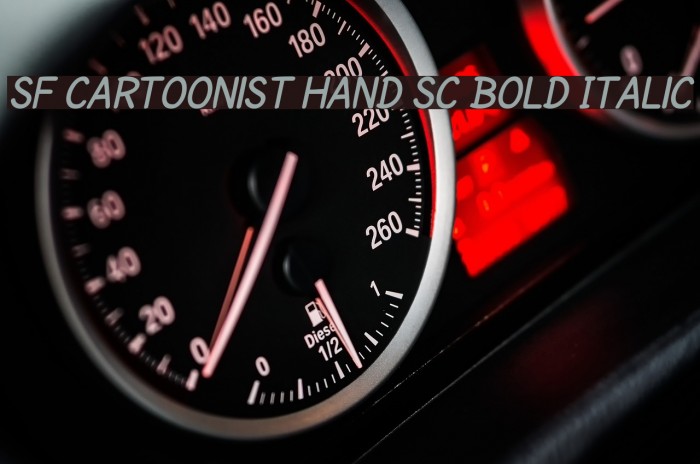 SF Cartoonist Hand SC Bold Italic Font examples
