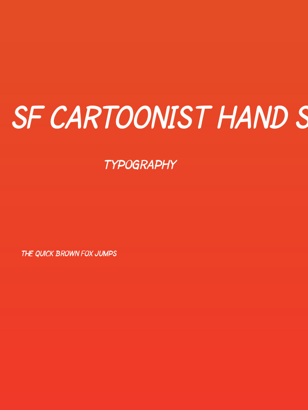 SF Cartoonist Hand SC Bold Italic Poster