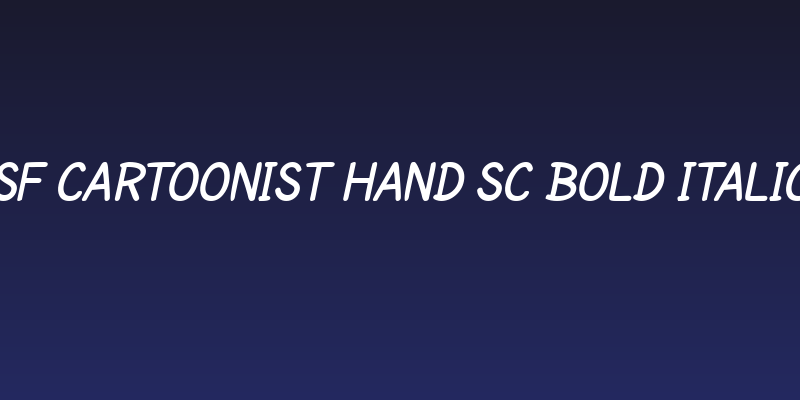 SF Cartoonist Hand SC Bold Italic Social Header
