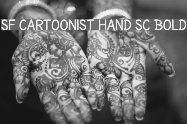 SF Cartoonist Hand SC Bold Caratteri examples