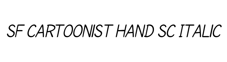 SF Cartoonist Hand SC Italic Font