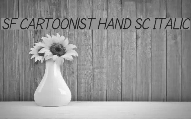 SF Cartoonist Hand SC Italic Font examples