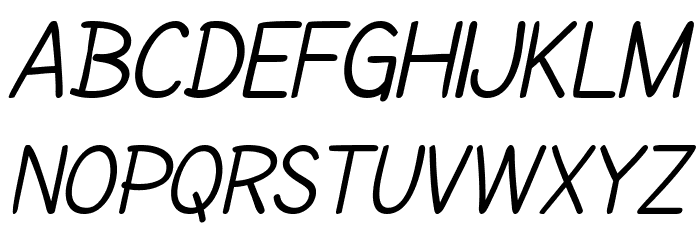 SF Cartoonist Hand SC Italic Font LOWERCASE