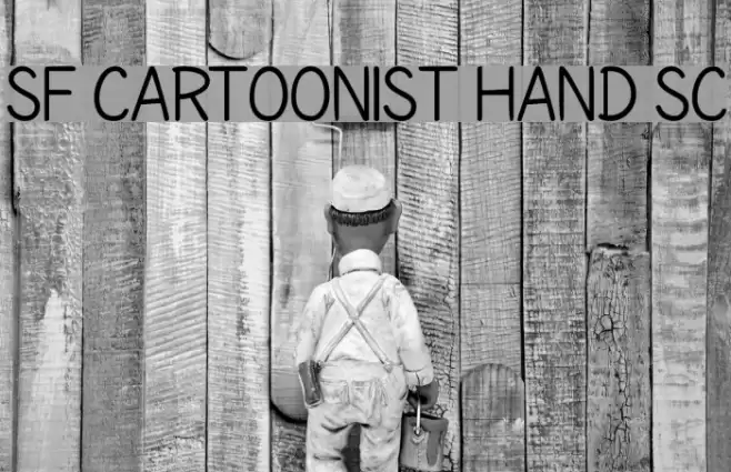 SF Cartoonist Hand SC Caratteri examples