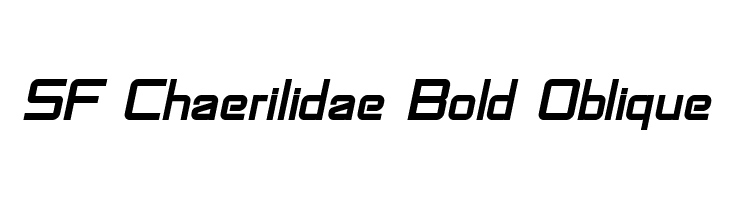 SF Chaerilidae Bold Oblique Font