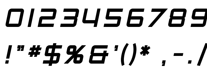 SF Chaerilidae Bold Oblique Font OTHER CHARS