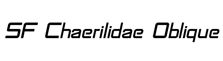SF Chaerilidae Oblique Font