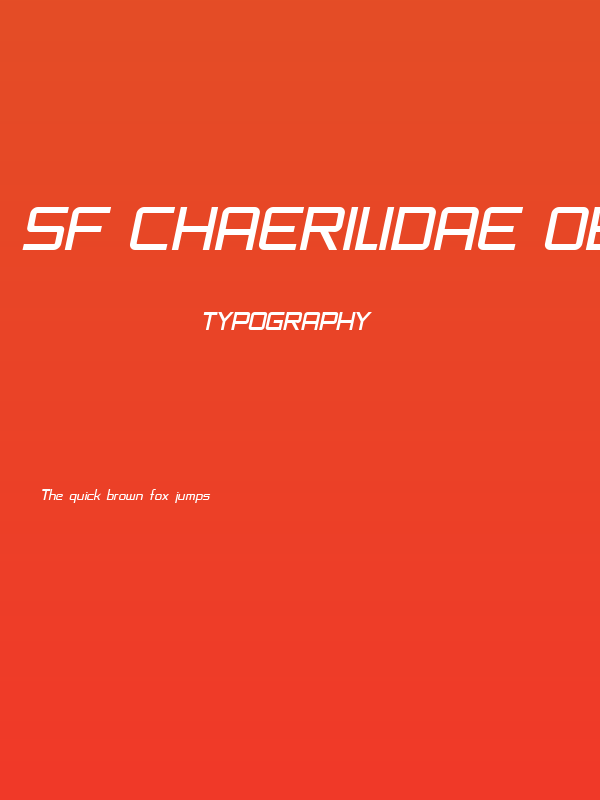 SF Chaerilidae Oblique Poster