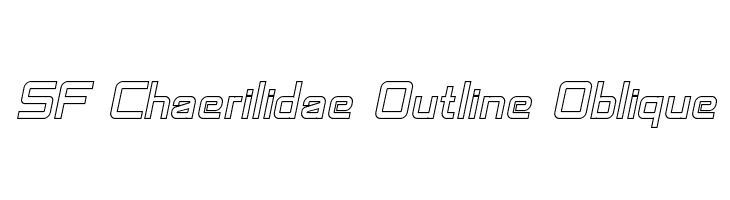 SF Chaerilidae Outline Oblique Font