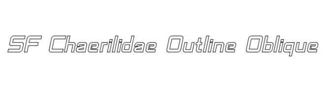 SF Chaerilidae Outline Oblique  font caratteri gratis