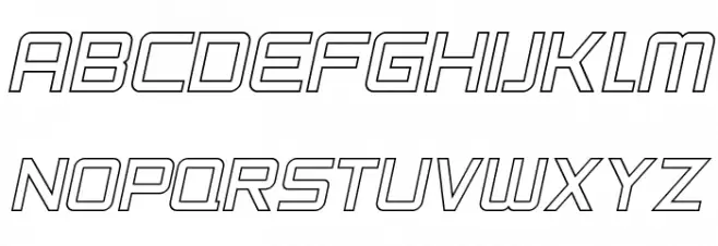 SF Chaerilidae Outline Oblique Шрифта ВЕРХНИЙ