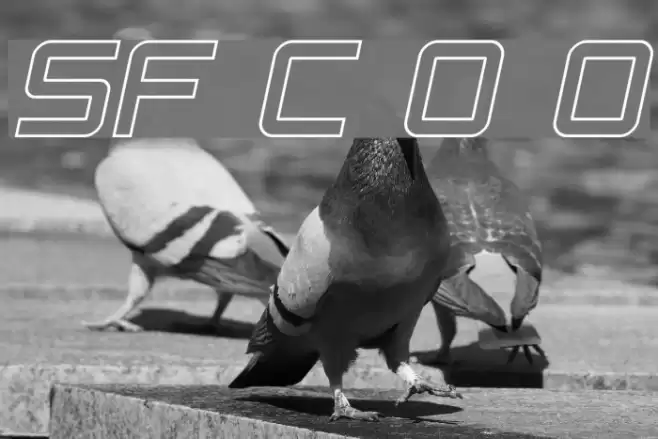 SF Chaerilidae Outline Oblique Font examples