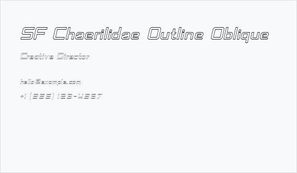 SF Chaerilidae Outline Oblique Business Card