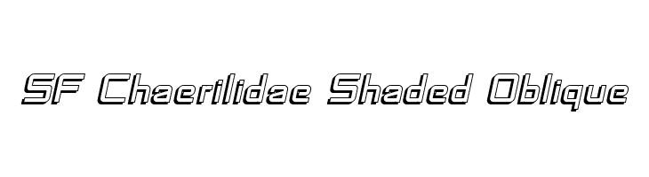 SF Chaerilidae Shaded Oblique Font