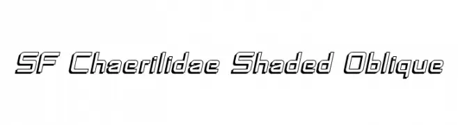 SF Chaerilidae Shaded Oblique  Frei Schriftart Herunterladen