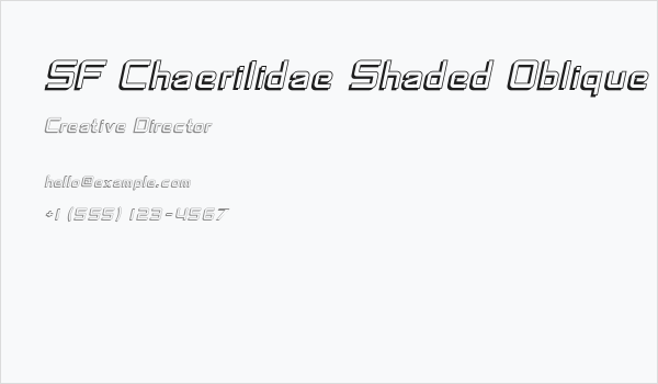 SF Chaerilidae Shaded Oblique Business Card