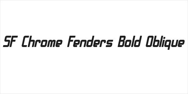 SF Chrome Fenders Bold Oblique Logo