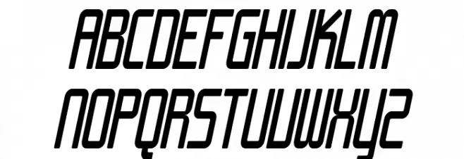 SF Chrome Fenders Condensed Oblique Шрифта ВЕРХНИЙ