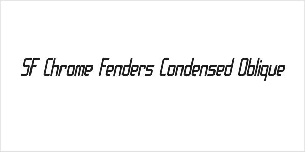 SF Chrome Fenders Condensed Oblique Logo