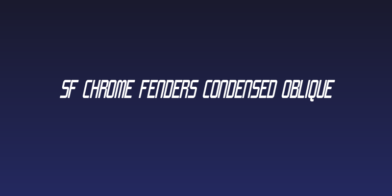 SF Chrome Fenders Condensed Oblique Social Header