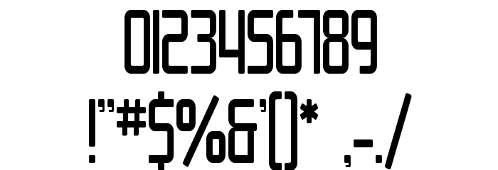 SF Chrome Fenders Condensed Font OTHER CHARS