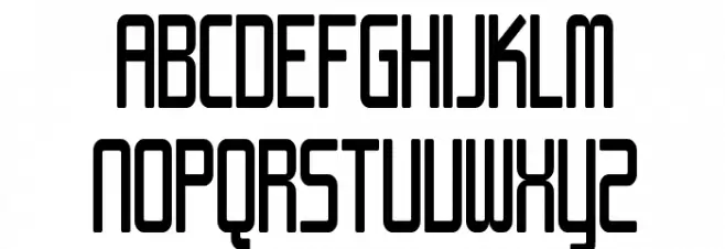 SF Chrome Fenders Condensed 字体 大写