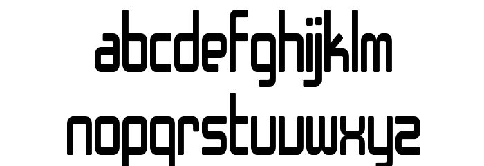 SF Chrome Fenders Condensed Font LOWERCASE