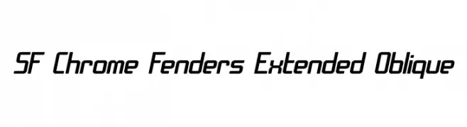 SF Chrome Fenders Extended Oblique  Скачать бесплатные шрифты