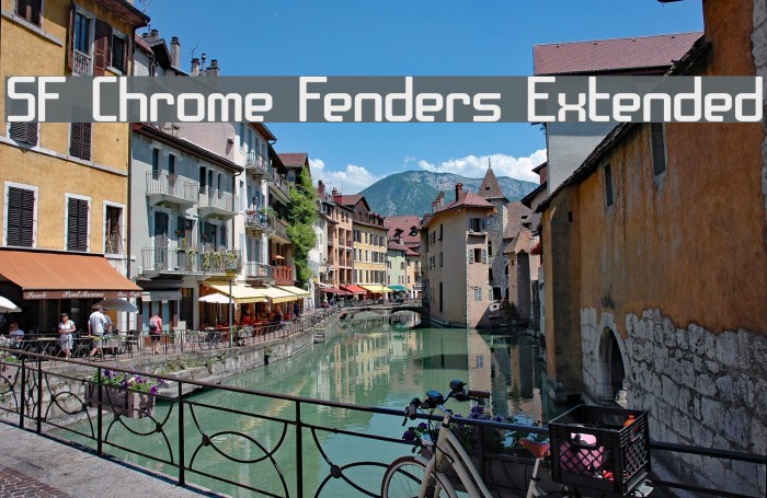 SF Chrome Fenders Extended Font examples
