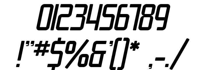 SF Chrome Fenders Oblique Font OTHER CHARS