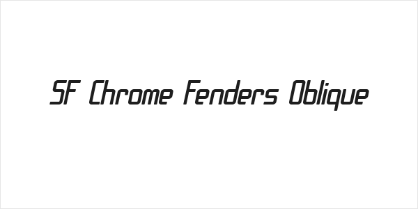 SF Chrome Fenders Oblique Logo