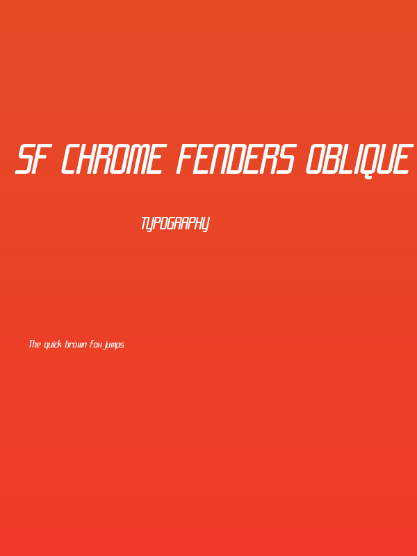 SF Chrome Fenders Oblique Poster