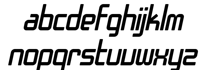 SF Chrome Fenders Oblique Font LOWERCASE