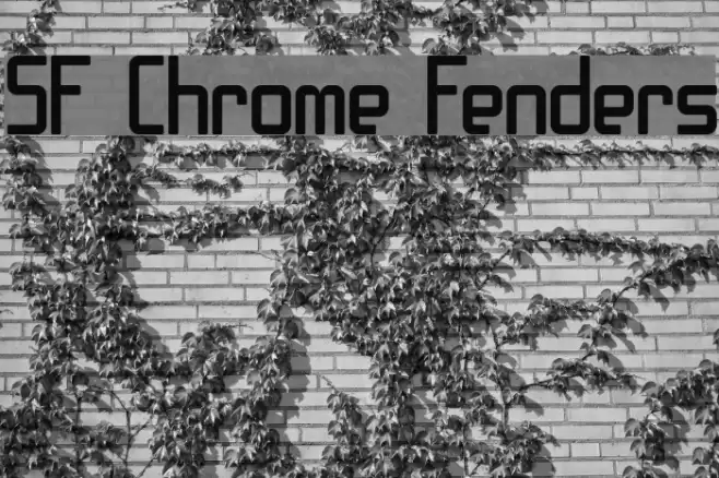 SF Chrome Fenders Font examples