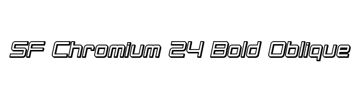 SF Chromium 24 Bold Oblique Font