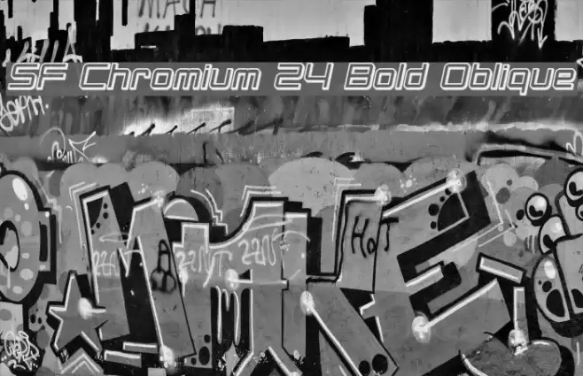 SF Chromium 24 Bold Oblique Font examples