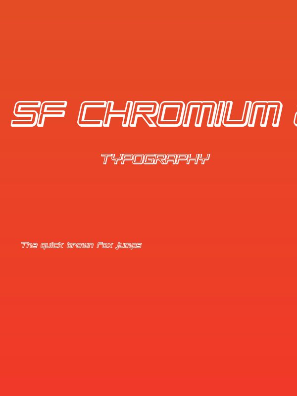 SF Chromium 24 Bold Oblique Poster